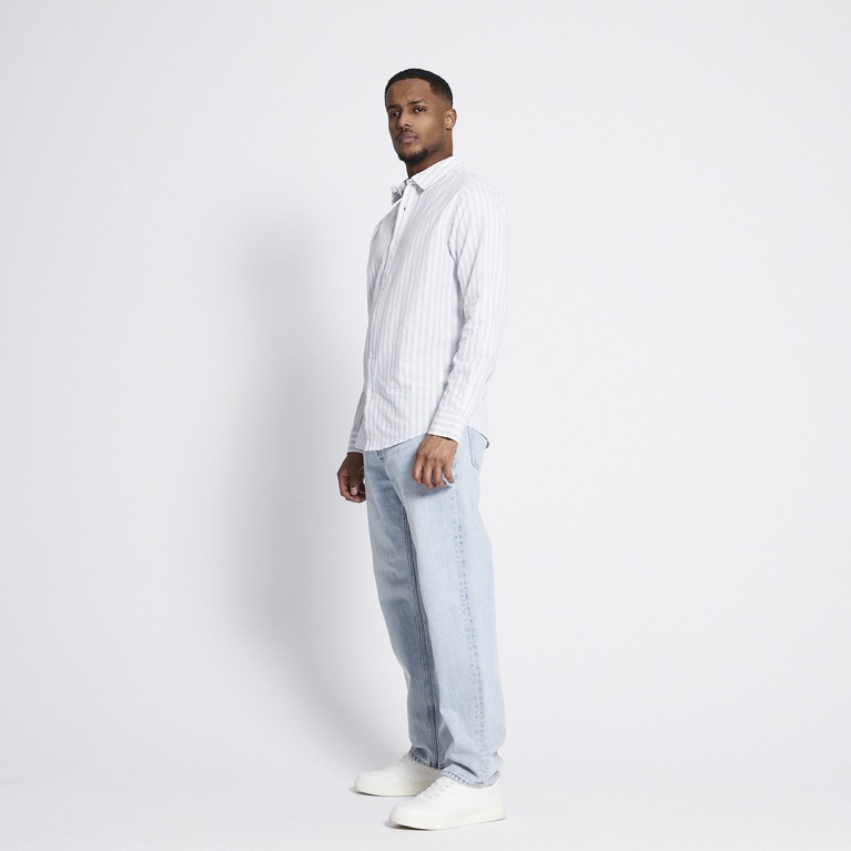 Linen blend shirt "Lucas Stripe"